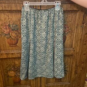 Renee Rowan Women's Floral Skirt Blue Size Petite Small